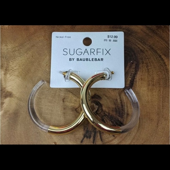 SUGARFIX by Baublebar acrylic and gold hoops! - Picture 2 of 3